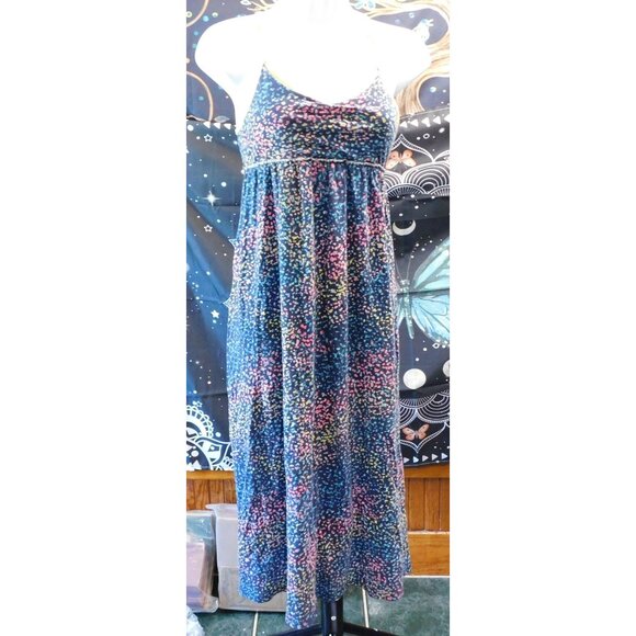 SO Rainbow Paint Splatter Spaghetti Strap Maxi Dress - Picture 2 of 3